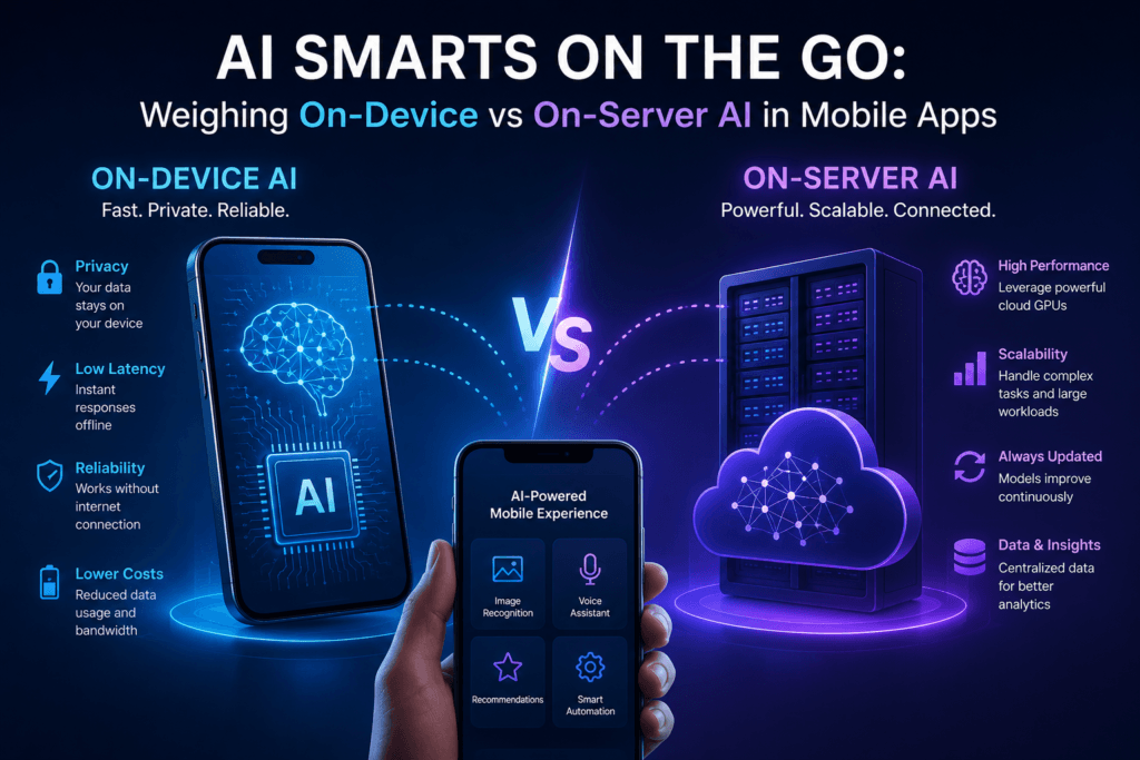 AI Smarts on the Go: Weighing On-Device vs On-Server AI in Mobile Apps